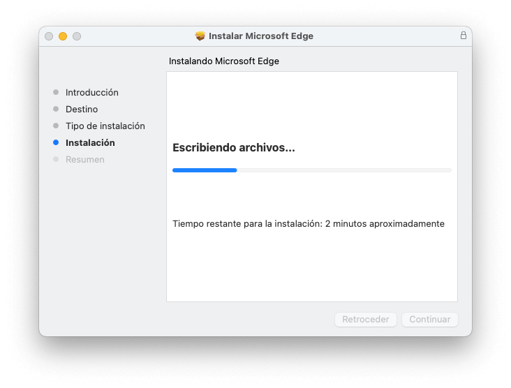 Instalar Microsoft Edge en macOS