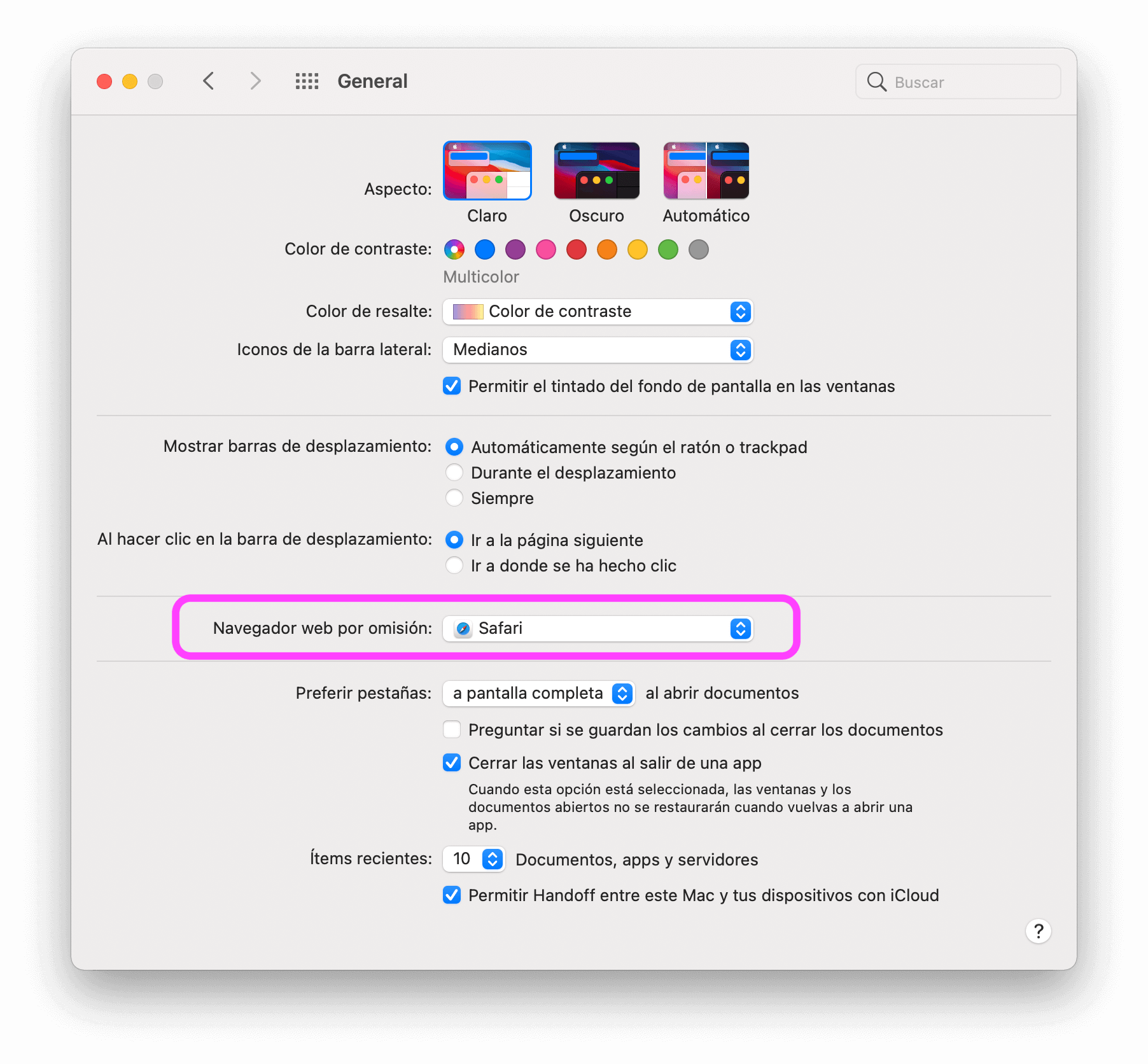 Cambiar el navegador por defecto usado en macOS Cambiar el navegador por defecto usado en macOS