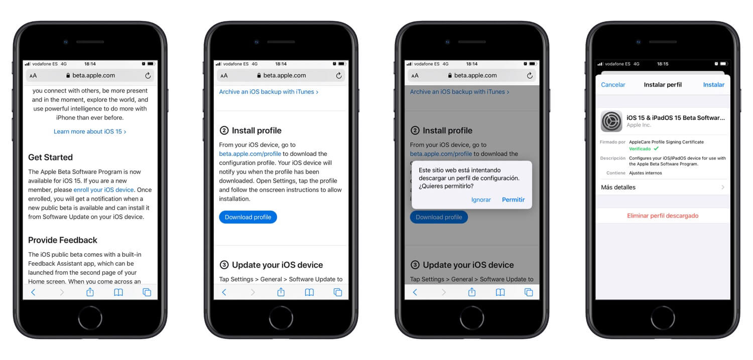 Instalar beta de iOS 15 o iPadOS 15: descargar perfil