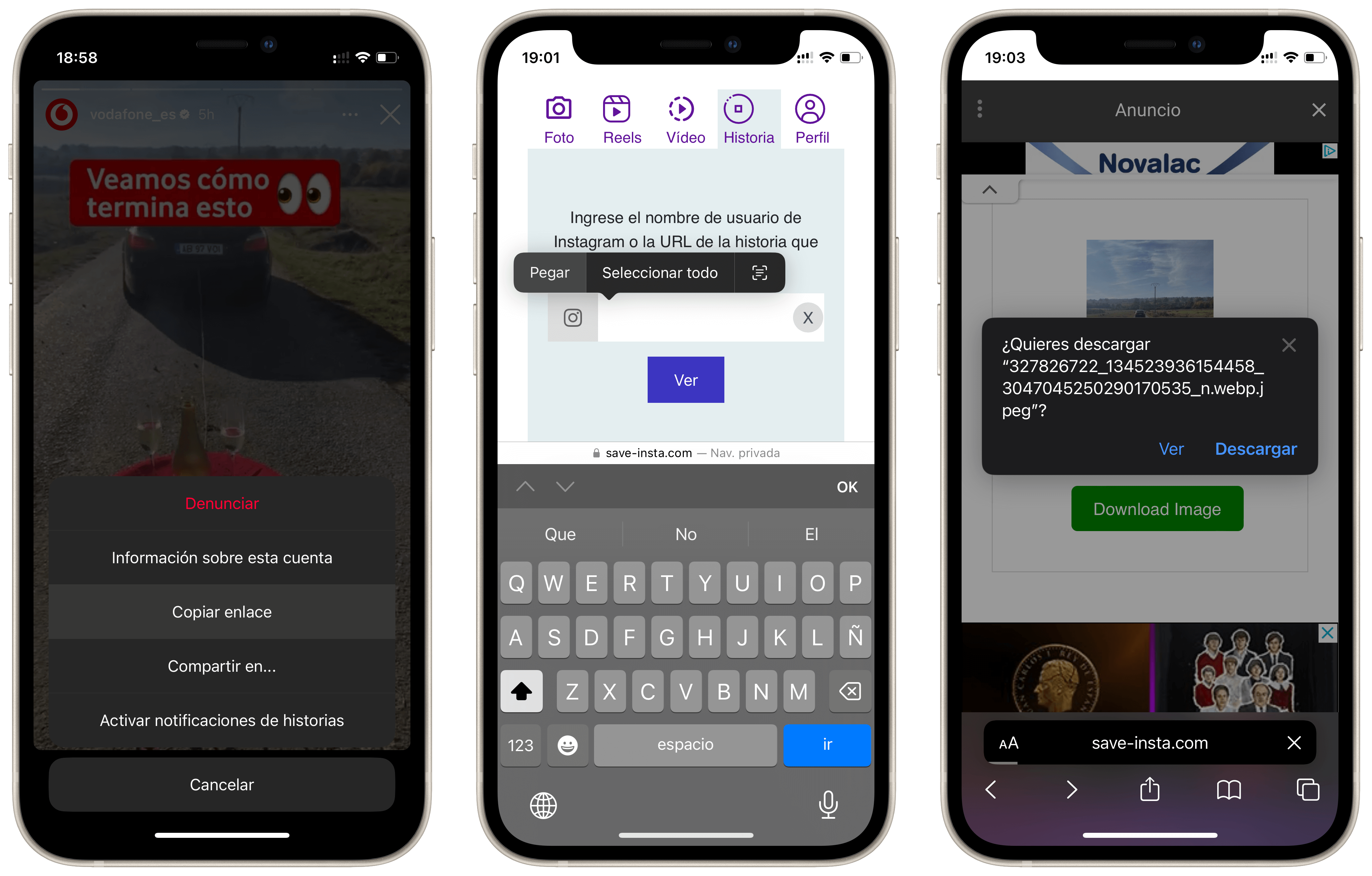Descargar historia de Instagram en iPhone Descargar historia de Instagram en iPhone