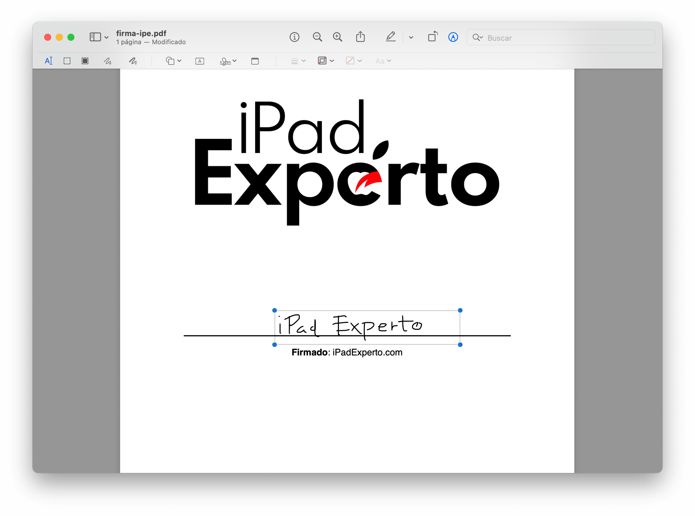 Firmar documento PDF en Mac con Vista Previa