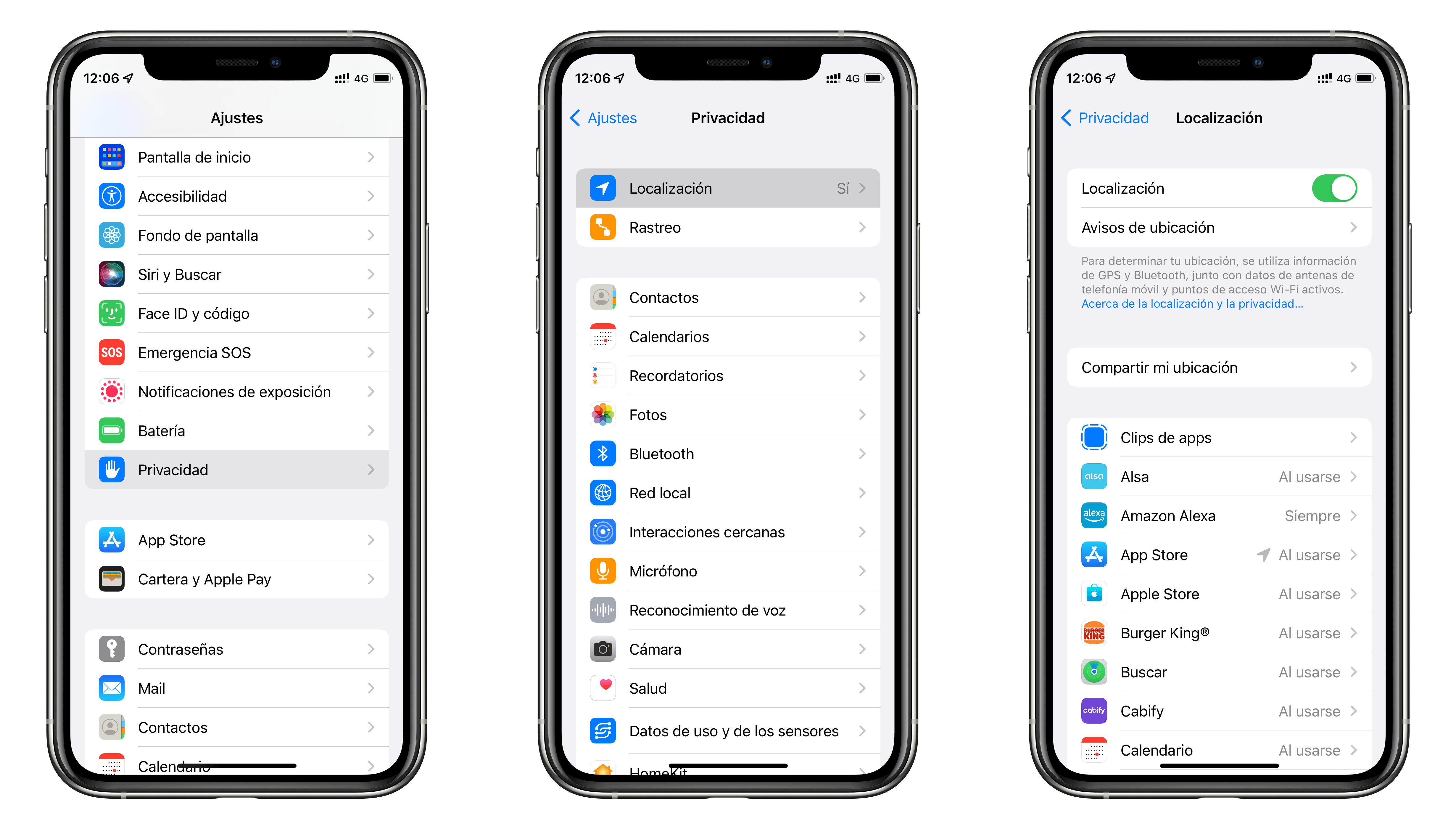 Gestionar permisos de localización en iPhone, iPad y iPod touch