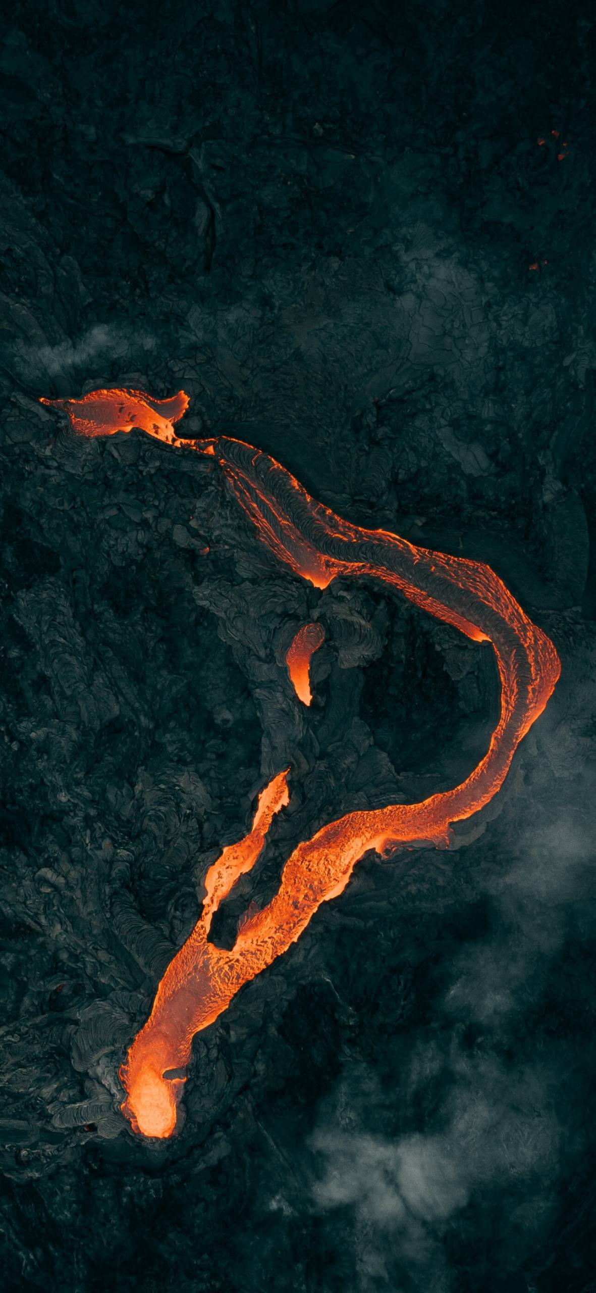 Lava Flow: wallpaper aéreo creado con dron para iPhone