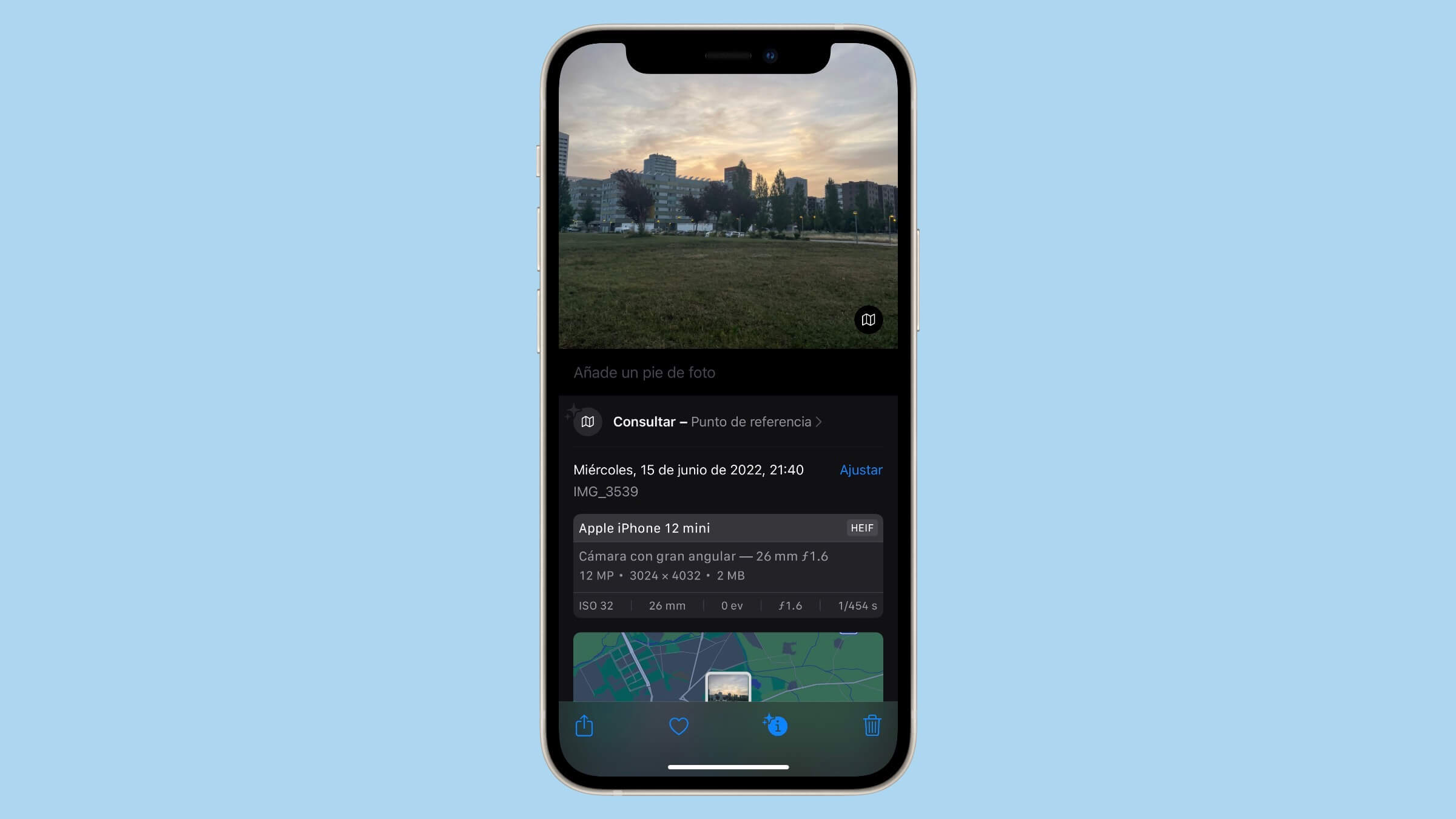Ver información detallada de las fotos en el iPhone Ver información detallada de las fotos en el iPhone