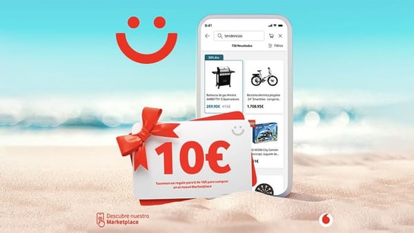 Vodafone regala 10 euros para compras en Marketplace